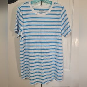 Blue and White Striped T-Shirt